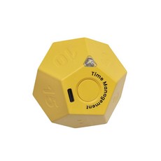 12面 翻轉計時 烹飪/運動/學生學習計時 時間管理器 免按鍵 (USB充電) 計時器, 1個, 黃色
