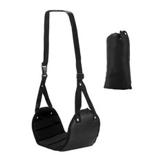 비행기 발 해먹 길이 조절 가능한 넓은 플랫폼 기본 발 받침대 휴대용 사무실 책상 아래 발 편안한 해먹, 1개, 1. 검정