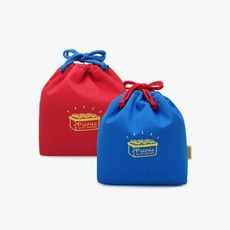 옥스포드 런치박스 보온보냉파우치, 블루, 1개