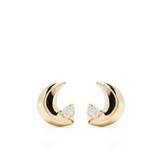 아디나레이터 슈퍼 타이니 14K 옐로 골드 다이아몬드 스터드 싱글 이어링