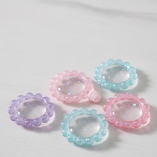 미미스토어 원형 비즈 부자재 10p 키링부자재, 화이트