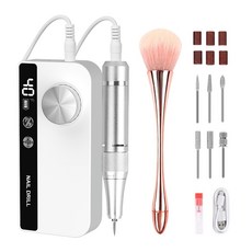 LOMESO 네일폴리셔 전동 네일드릴기 손톱 관리머신 셀프 홈케어 젤네일드릴, 1개, 흰색