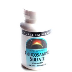 SOURCE NATURALS Glucosamine Sulfate補充錠 500mg, 1個, 120 件