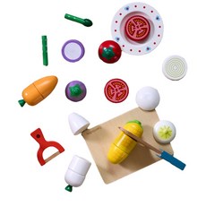 리뉴얼 에센셜토이 원목 주방놀이 소품 어린이 소꿉 역할 놀이 장난감 야채 세트 (내장 자석)