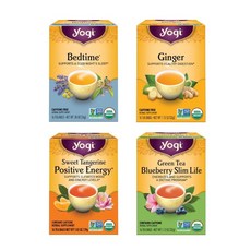 Yogi 요기티 프리미엄 웰니스 버라이어티 팩 - 팩당 16티백(4팩), 16개입