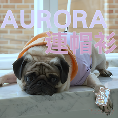 MÜNIKUND AURORA寵物連帽T ChuwaBaby寵物衣服 狗狗貓咪保暖衣服, 橘色帽T, 1個