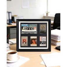 카세트 테이프 보관 섀도 박스 카세트 테이프 홀더 6 카세트 케이스 단단한 나무 유리 패널 카세트 디스플레이 프레임 35cm x 34cm(13.78인치 x 13.78인치, 카세트 테이프 보관 섀도 박스, 카세트 테이프 홀더,