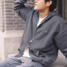 A&F 經典Logo 內刷毛灰色連帽外套 百搭美式風格保暖外套