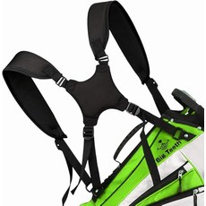 BIG TEETH 교체용 패딩 스트랩 올 블랙 백팩 골프백용 숄더 조절 가능