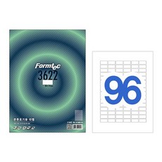 폼텍 레이저 잉크젯 공용 분류표기용 라벨 LQ-3622, 96칸, 20개