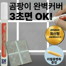 엠페토 물때싹 대용량 타일 줄눈 마커펜 곰팡이 물때 오염 제거 욕실 셀프 시공, 화이트, 2개