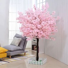 인조 벚꽃나무 대형 장식 조경 가게 웨딩 조화나무 실내, (원형) 높이 1.8m 폭 1.5m