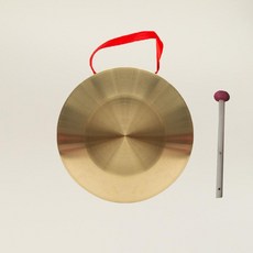 사물놀이 꽹과리 소형 구리징 작은 국악기 곡예 야외공연 연주 도구, 1개, 32cm