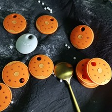 手工皮革鑰匙圈 復古黃銅掛鉤, 橘色鑰匙套, 1個