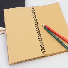 밀셀코 스케치 아트패드 캘리그라피연습노트, 브라운+화이트