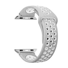 밴드 스포츠 스트랩 통기성 팔찌, 1개, 9. 04 silver white