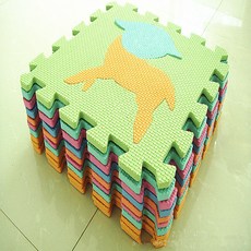 10片裝拚圖地墊寶寶爬行墊遊戲地闆eva兒童泡沫墊拚圖防摔拚裝30c, 動物10片