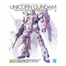 BANDAI MG 1/100 RX-0 獨角獸 Ver.Ka 鋼彈模型 組裝模型 收藏模型, 1個