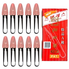 케이완 쪽가위 국산 케이원쪽가위 케이완골드 스텐레스 하드케이스 10개 (110mm)