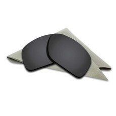 오클리 스플릿 샷 다양한 옵션용 긁힘 방지 편광 렌즈 교체용(파이어 레드), 블랙