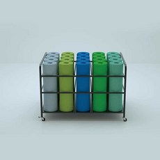 요가매트 보관함 정리대 소도구정리함 요가원 이동식 필라테스 정리 바퀴 원목, 1개