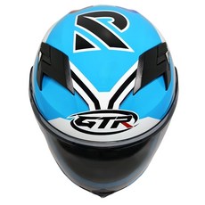 GTR MACAN 天藍色戰神 全罩式安全帽 內藏墨片, 天藍色, 戰神