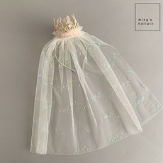 베일 공주 머리띠 왕관 고깔 파티 생일 기념일 소품 크리스마스 파티용품, 왕관 머리띠