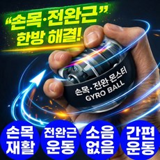 아엘론 손목전완몬스터 오토스핀 자이로볼 악력 전완근 손목 운동기구 완력기 파워볼, 1개, 팬텀블랙 1개, 팬텀블랙