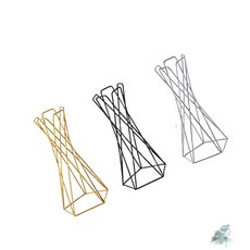 더캔보 철제 꽃꽂이 장식 꽃병 프레임 장식꽃병, 골드