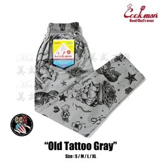 美式工廠 美國 COOKMAN Old Tattoo Black 美式刺青紋身 黑色紋身貼紙, 1個, L