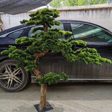 가짜 소나무 인조나무 조화 대형 정원 인테리어 조경 공간 분재 인조, 1개, 4. 1.5m 높이x1.5m 가로