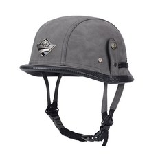 경량 레트로 하프 오토바이 헬멧 여름용 3C 인증 오픈페이스 바이크 스쿠터용 스타일 안전한 착용감, 그레이