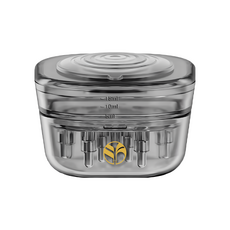 903花葉滴滴滾珠梳，頭皮按摩，精油導入，舒緩頭部壓力，輕巧便攜, 1支, 透黑色