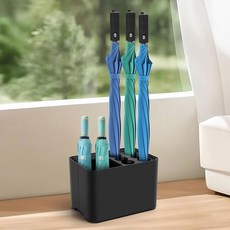 입구용 우산 홀더 드립 트레이가 있는 스탠드 10개 수납 실내 공간 절약 10 4 u201Dx 7 u201D x 블랙