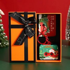 레트로 미니 녹음기 키링 녹음키링 가방키링 테이프, 크리스마스 + 오렌지 선물 상자, 기본 모델명/품번