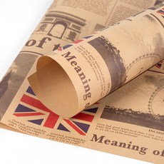 star starred 포장용 빈티지 종이 74cm X 50cm, 10개, 영국 (C 디자인)