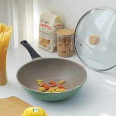 키친아트 IH 인덕션 베이직팬 28cm + 유리뚜껑 세트, IH 베이직 궁중팬 28cm + 유리뚜껑, 1개