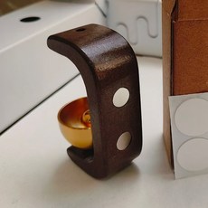 【無品牌】-多巴胺風鈴門鈴鐺櫸木黃銅材質磁吸車載簡約禮物裝飾掛件, 胡桃色(松木)C