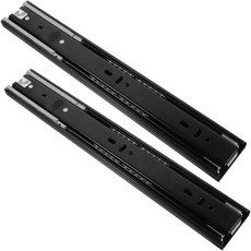 감쇠 슬라이드 구간식 무소음 인출 레일 고내구성 강철 볼 베어링 검정색 인출용 네트 데스크용 매끄럽고 조용한 작동과 배터리