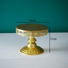 歐式甜品臺展示架, 金色蕾絲小號,標準
