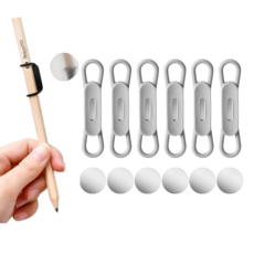 휴무드 실리콘 자석 펜 홀더 냉장고 현관문, 6개, 그레이