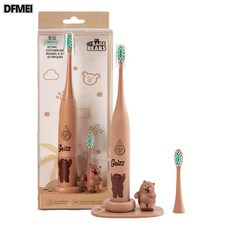 DFMEI 麥喆家用成人款電動牙刷男女士磁懸浮聲波電動牙刷USB禮品禮盒裝, 1個, 如圖, Hr2104  裸熊系列 棕熊  牙刷主體+2個刷頭+1個底