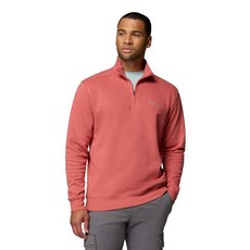 Columbia 남성용 하트 마운틴 II 하프 지퍼 플리스 재킷 워싱 레드 헤더 미디엄