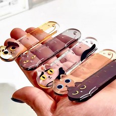 미니 고양이 자 아크릴 캐릭터 자 투명 미니자 문구 다꾸 데스크테리어 소품, 브리티쉬숏헤어