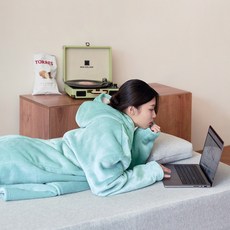 프로젝트슬립 양털이불옷 라이트 집순이 후드 담요 블랭킷