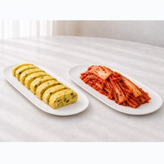WHH 예쁜 도자기 타원 생선 접시 세트 계란말이 접시 브런치 접시 파스타 접시, 2개, 화이트 2개, 화이트