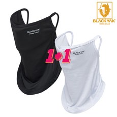 (1+1) 블랙야크 S-페이스스카프 자외선차단 골프 등산 야외활동 마스크 쿨스카프 블랙 화이트, 옵션3. 화이트+화이트