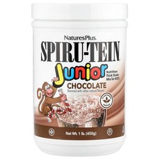 네이쳐스플러스 Spiru-Tein 주니어 영양이 풍부한 셰이크 믹스 초콜릿 맛 450g(1lb), NaturesPlus, Spiru-Tein 주니어, 어, 1개