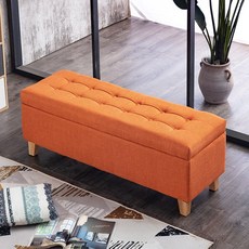 수납 벤치 신발가게 수납벤치 대기용 의자 장의자 겸용, 길이 70x폭 40, 오렌지