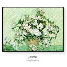 십자수 키트 DIY 포함 면사 초보자용, 화이트 로즈 40 x 50cm, 1개